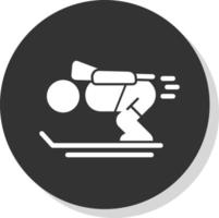 conception d'icône de vecteur de biathlon
