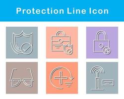 protection vecteur icône ensemble