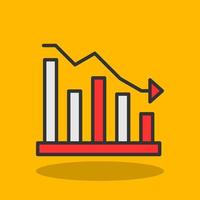 fluctuation vers le bas de la conception d'icônes vectorielles vecteur