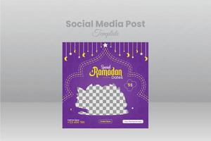 Ramadan Ventes social médias Publier modèle vecteur