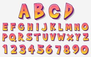 alphabet et nombres, éléments de conception de jeux ou d'interface utilisateur vecteur