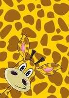 personnage de dessin animé mignon girafe vecteur