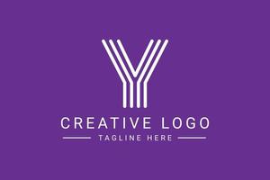 moderne Créatif lettre y vecteur logo conception. minimaliste plat ligne logo conception. monogramme logo conception. initiales basé modèle et des lettres dans vecteur.