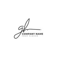 gh initiale Signature logo vecteur conception