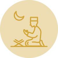 conception d'icône vectorielle de prière musulmane vecteur
