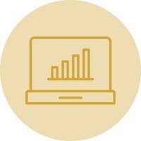 conception d'icône vectorielle graphique à barres en ligne vecteur