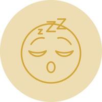conception d'icône vecteur visage endormi