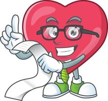 cœur médical notification dessin animé personnage vecteur