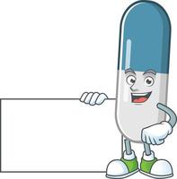 vitamine pilules dessin animé personnage vecteur