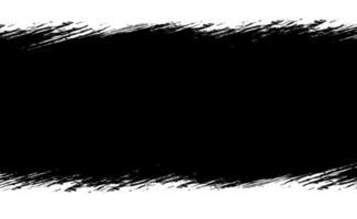 frottis de peinture noire sur fond panoramique blanc - vecteur
