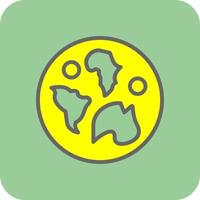conception d'icône de vecteur de carte du monde