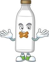 Lait bouteille dessin animé personnage vecteur