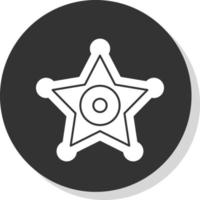 conception d'icône de vecteur d'insigne de shérif