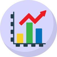 conception d'icône vectorielle de diagramme de croissance vecteur