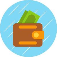 conception d'icône de vecteur de portefeuille d'argent