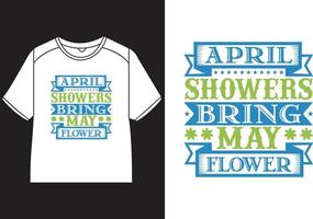avril douches apporter mai fleur T-shirt conception vecteur