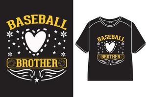 base-ball frère T-shirt conception vecteur