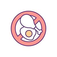 icône de couleur rgb restrictions alimentaires vecteur