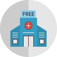 conception d'icône de vecteur d'hôpital gratuit