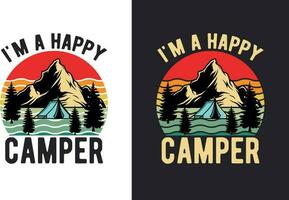 Créatif rétro ancien camping t chemise conception gratuit télécharger, camping éléments gratuit Télécharger vecteur