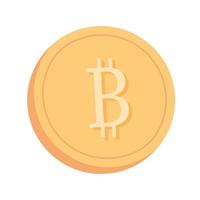 d'or bitcoin pièce de monnaie. crypto-monnaie icône. graphique utilisateur interface conception élément. plat vecteur illustration.