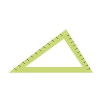 Triangle règle isolé sur blanc Contexte. la mesure et dessin outil. inclinaison angle mètre. vecteur