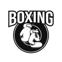 création de logo de boxe vecteur