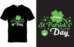 st. patrick's journée caractères T-shirt conception vecteur