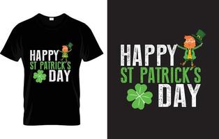 st. patrick's journée caractères T-shirt conception vecteur