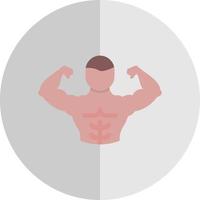 conception d'icône vectorielle de muscle complet du corps vecteur