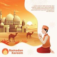 Ramadan kareem islamique Contexte vecteur. content islamique Nouveau hijri an. graphique conception pour le décoration de cadeau certificats, bannières et prospectus. vecteur