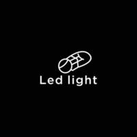 LED lumière icône de électronique contour logo vecteur