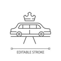 icône linéaire de service de limousine vecteur
