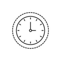 horloge, Bureau l'horloge icône vecteur