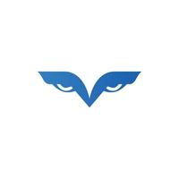 faucon yeux logo oiseau logo faucon yeux icône vecteur