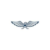 guerrier soldat Aigle logo vecteur oiseau abstrait logo conception Aigle logo