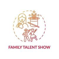 icône de concept de spectacle de talent familial vecteur