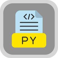 conception d'icône vectorielle de fichier python vecteur