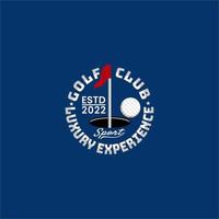 le golf sport emblème logo vecteur