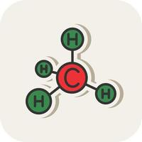 conception d'icône de vecteur de méthane