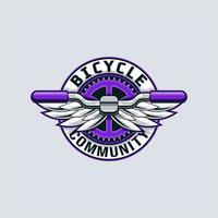 vélo sport emblème logo vecteur
