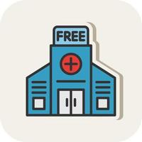 conception d'icône de vecteur d'hôpital gratuit