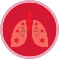 conception d'icône de vecteur d'infection des poumons