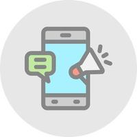 conception d'icône de vecteur de marketing sms