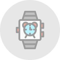 conception d'icône vectorielle d'alarme smartwatch vecteur