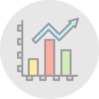 conception d'icône vectorielle de diagramme de croissance vecteur