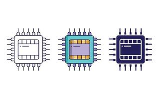icône de vecteur de processeur