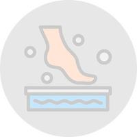 conception d'icône de vecteur de spa de pied