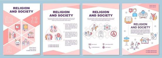 modèle de brochure religion et société vecteur