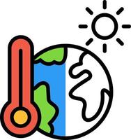 conception d'icône de vecteur de réchauffement climatique